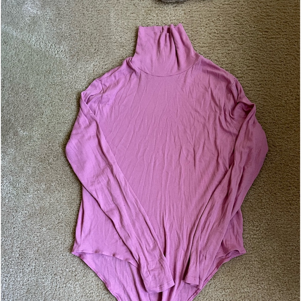 Pink Turtleneck Bodysuit